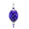 Glitter Lab 6.0 Inch Jeweled Oval Drop Christmas Tree Ornament , Christmas Decor Poland Glass Holiday